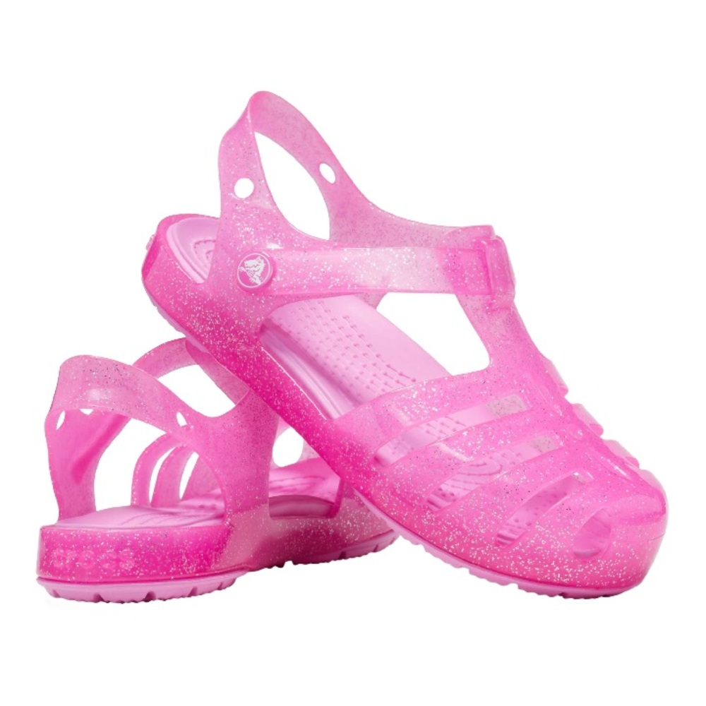 CROCS Pink Glitter Kids Sandals | Child size 6